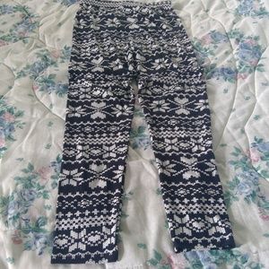Black an White Pattern Leggings
